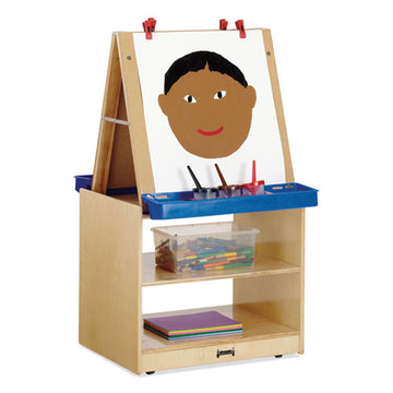 Jonti-Craft Two Station Art Center, 25.5w X 20d X 45h, Birch freeshipping - TVN Wholesale